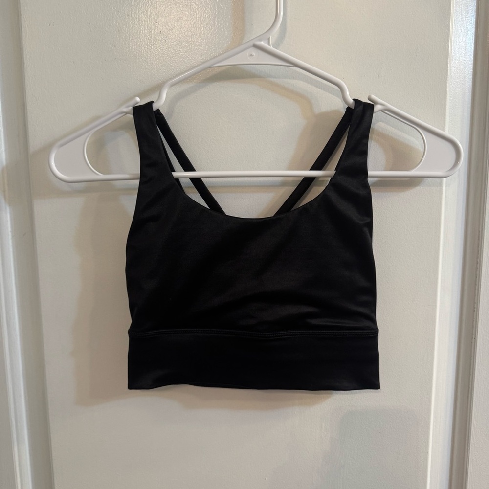 Lululemon Energy Longline Bra *Medium Support, B-D Cups Foil Black
